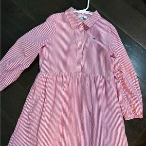 Vineyard Vines Pink and White Striped Kids Dress